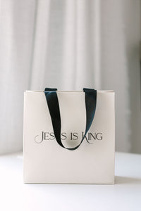 Jesus is King White Gift Bag