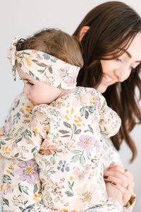 All Things Are Possible Footed Onesie PJ Ribbed Cotton-Bamboo Blend