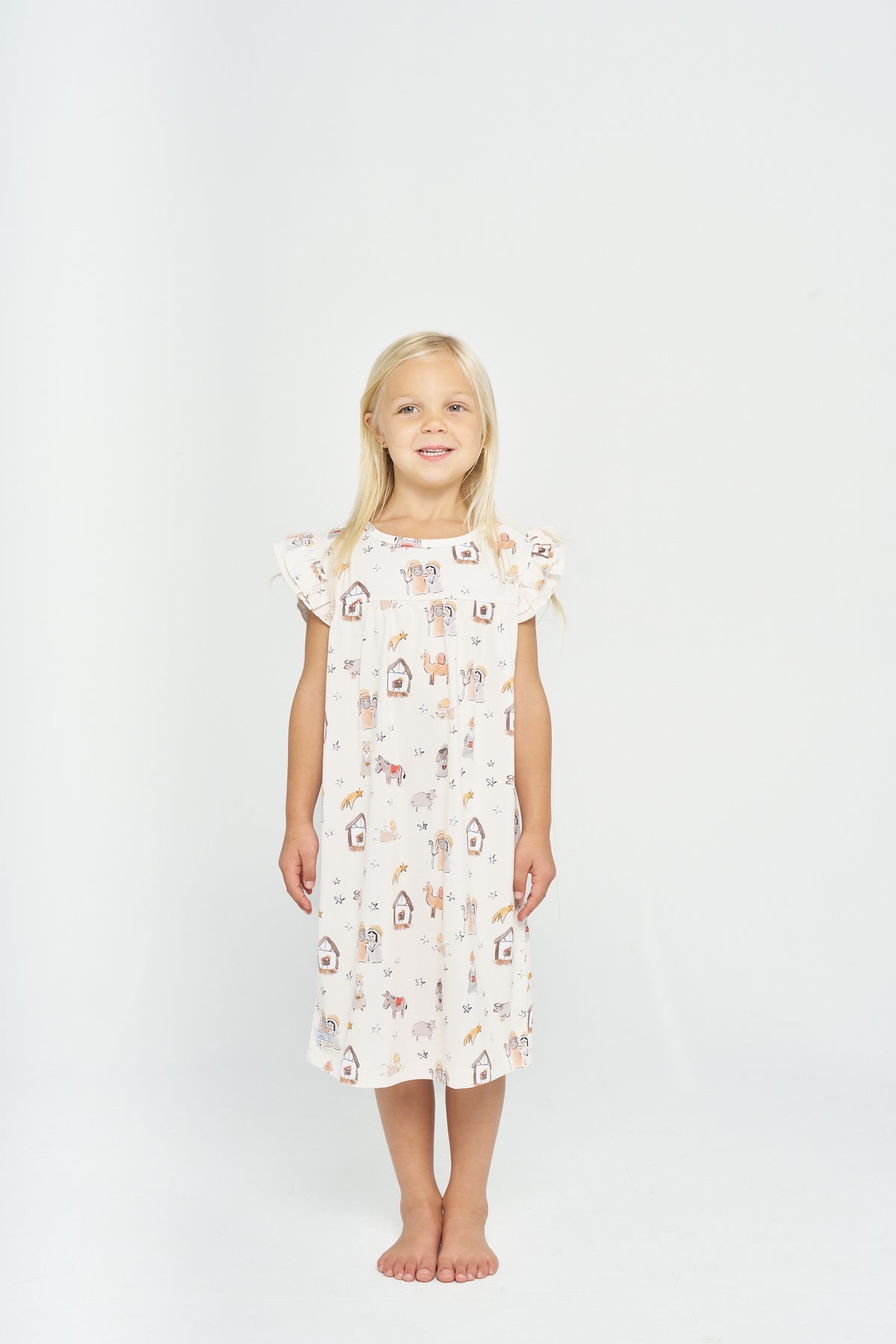 Away in a Manger PJ Girls Nightgown Polyester
