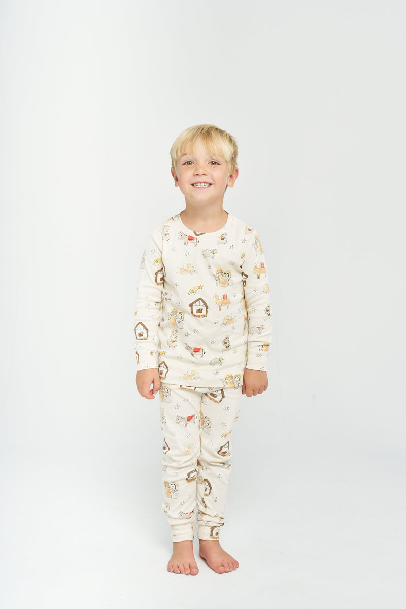 Away in a Manger PJ Long Sleeve Set Cotton