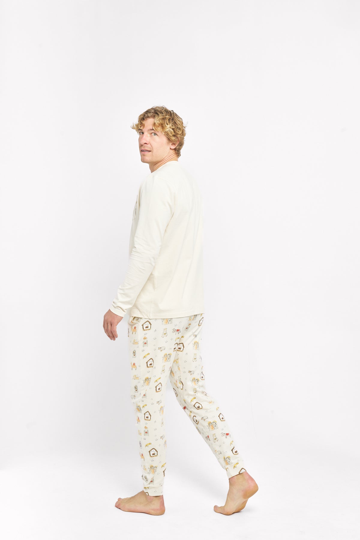 Away in a Manger Men's PJ Set Cotton