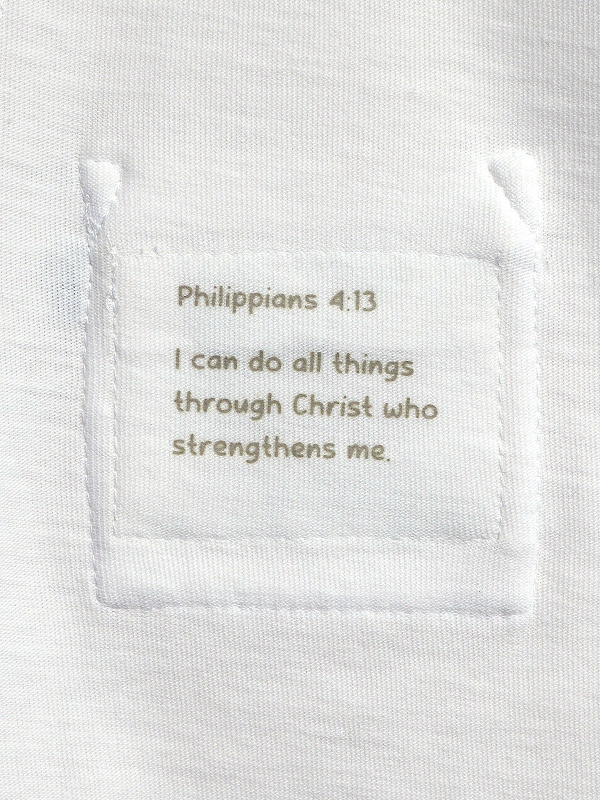 White Prayer Pocket Short Sleeve T-Shirt Cotton