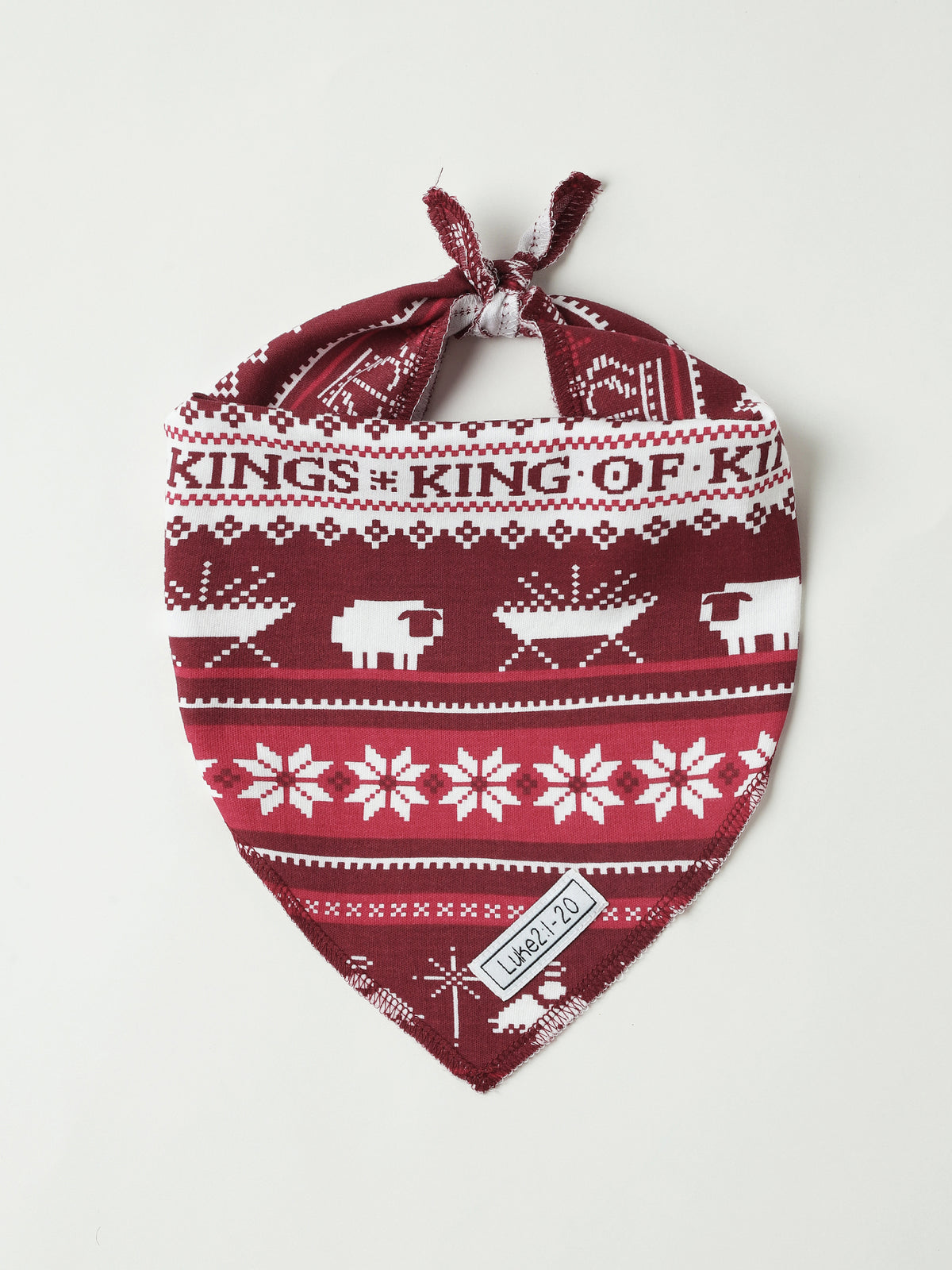 King of Kings Ruby Red Pet Bandana Cotton