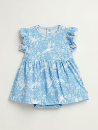 Birds of the Air Short Sleeve Twirl Dress Bodysuit Cotton