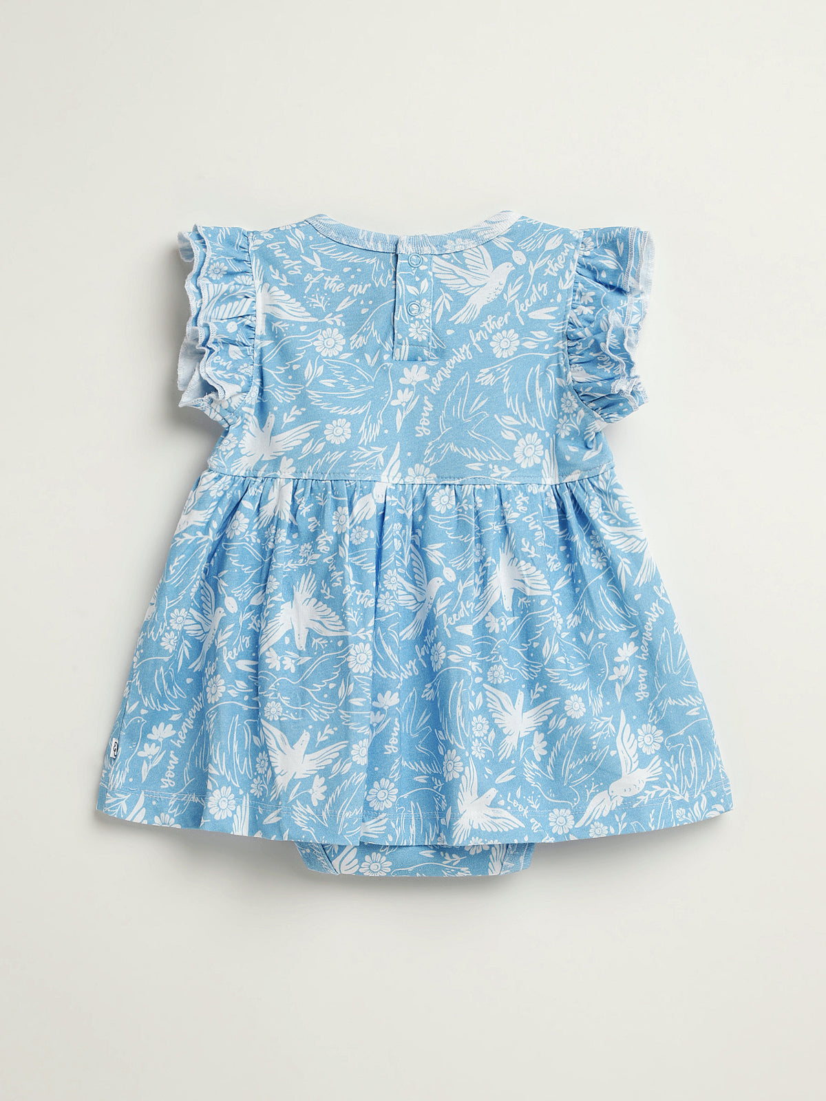 Birds of the Air Short Sleeve Twirl Dress Bodysuit Cotton