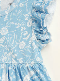 Birds of the Air Short Sleeve Twirl Dress Bodysuit Cotton