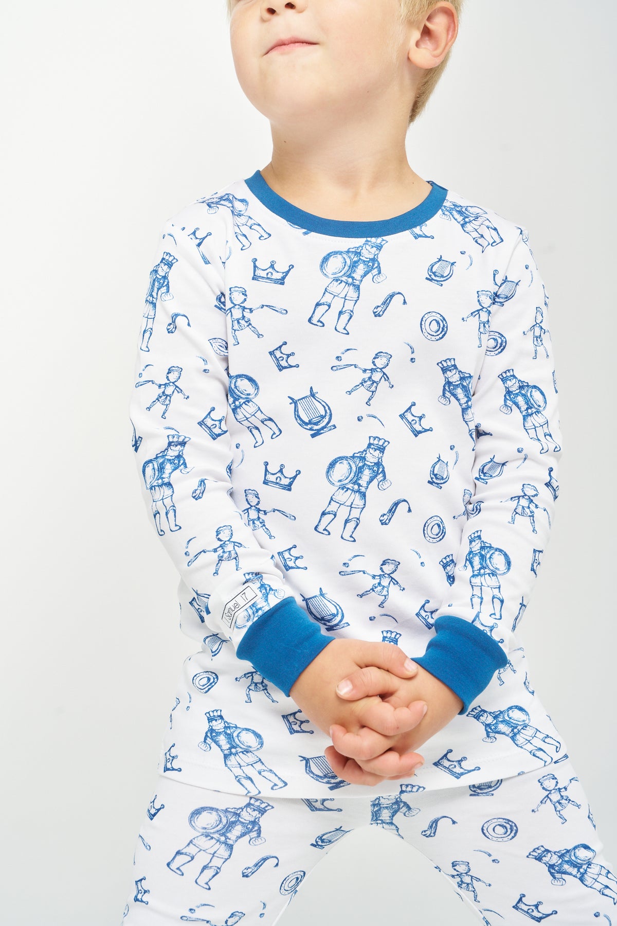 David & Goliath Blue PJ Long Sleeve Set Cotton