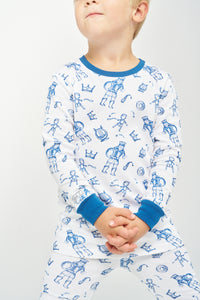David & Goliath Blue PJ Long Sleeve Set Cotton