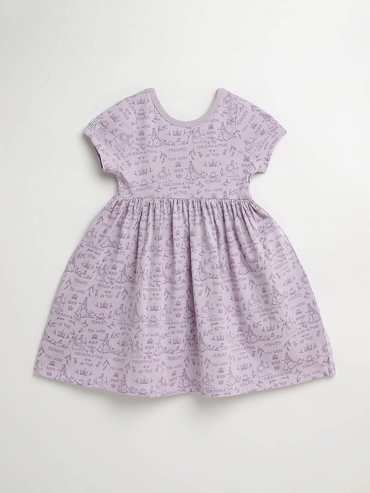 Queen Esther Lavender Twirl Dress Cotton