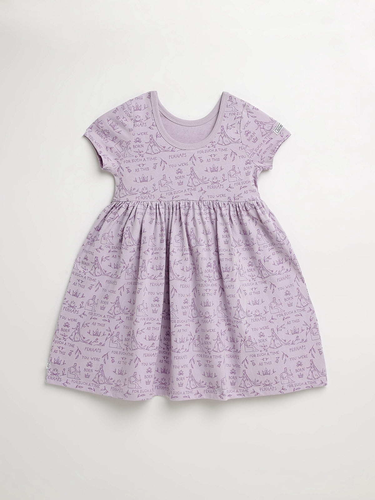 Queen Esther Lavender Twirl Dress Cotton
