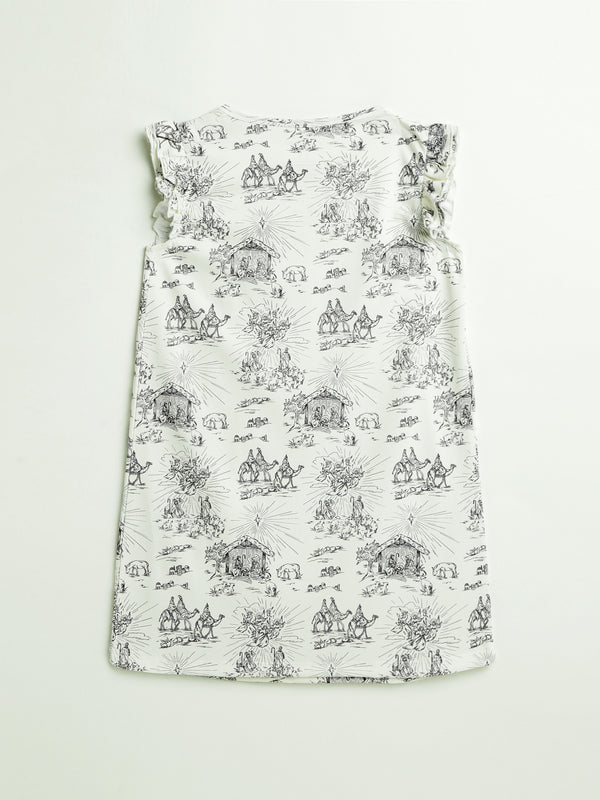 O Little Town of Bethlehem Nightgown PJ Girls Nightgown Polyester