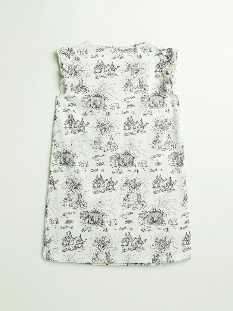 O Little Town of Bethlehem Nightgown PJ Girls Nightgown Polyester