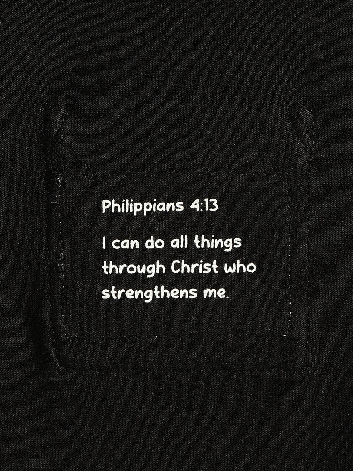 Black Prayer Pocket Short Sleeve T-Shirt Cotton