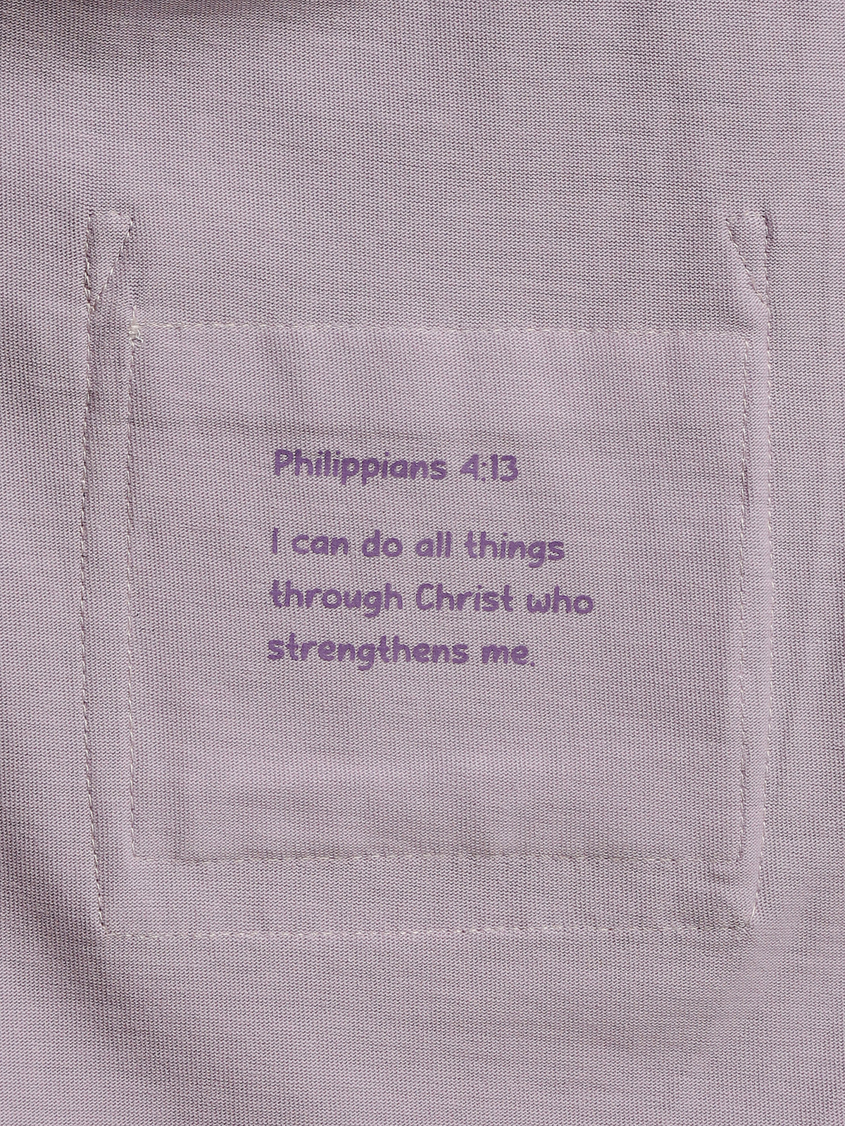 Lilac Prayer Pocket Short Sleeve Twirl Dress Cotton