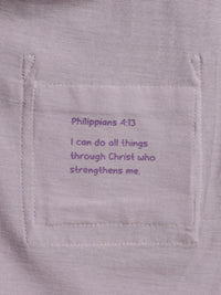 Lilac Prayer Pocket Short Sleeve Twirl Dress Cotton