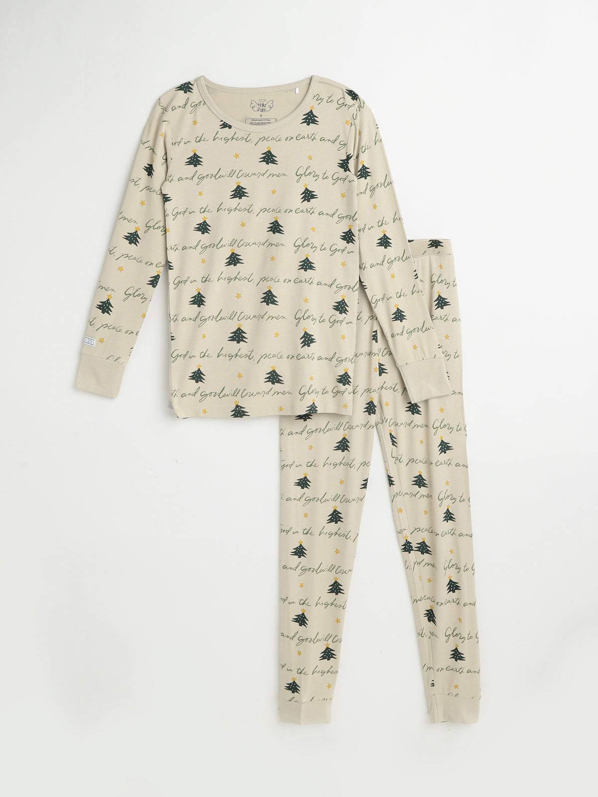 Glory to God Christmas PJ Long Sleeve  Set Bamboo