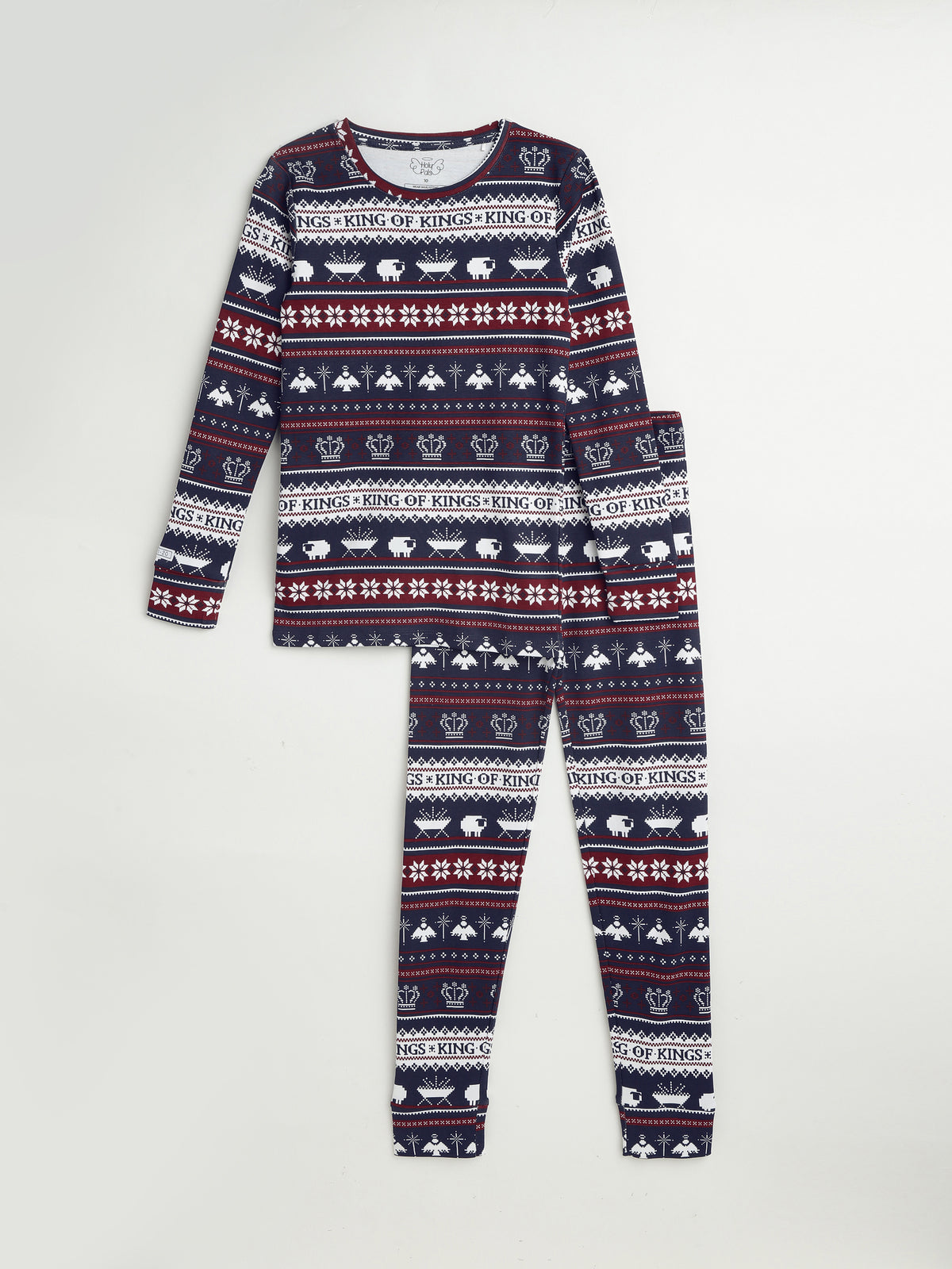 King of Kings Midnight Blue PJ Long Sleeve Set Cotton