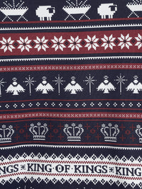 King of Kings Midnight Blue PJ Long Sleeve Set Cotton