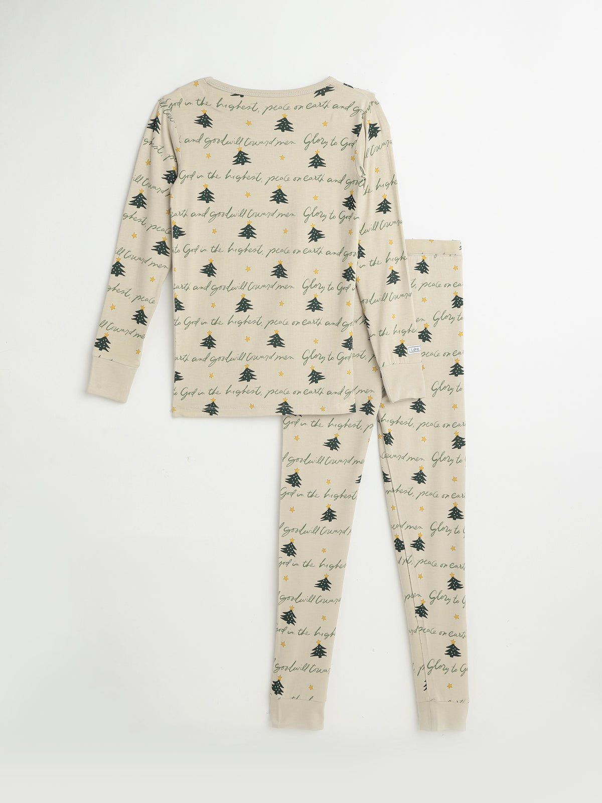 Glory to God Christmas PJ Long Sleeve  Set Bamboo