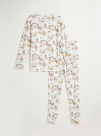 The First Noel PJ Long Sleeve Set Bamboo