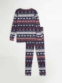 King of Kings Midnight Blue PJ Long Sleeve Set Cotton