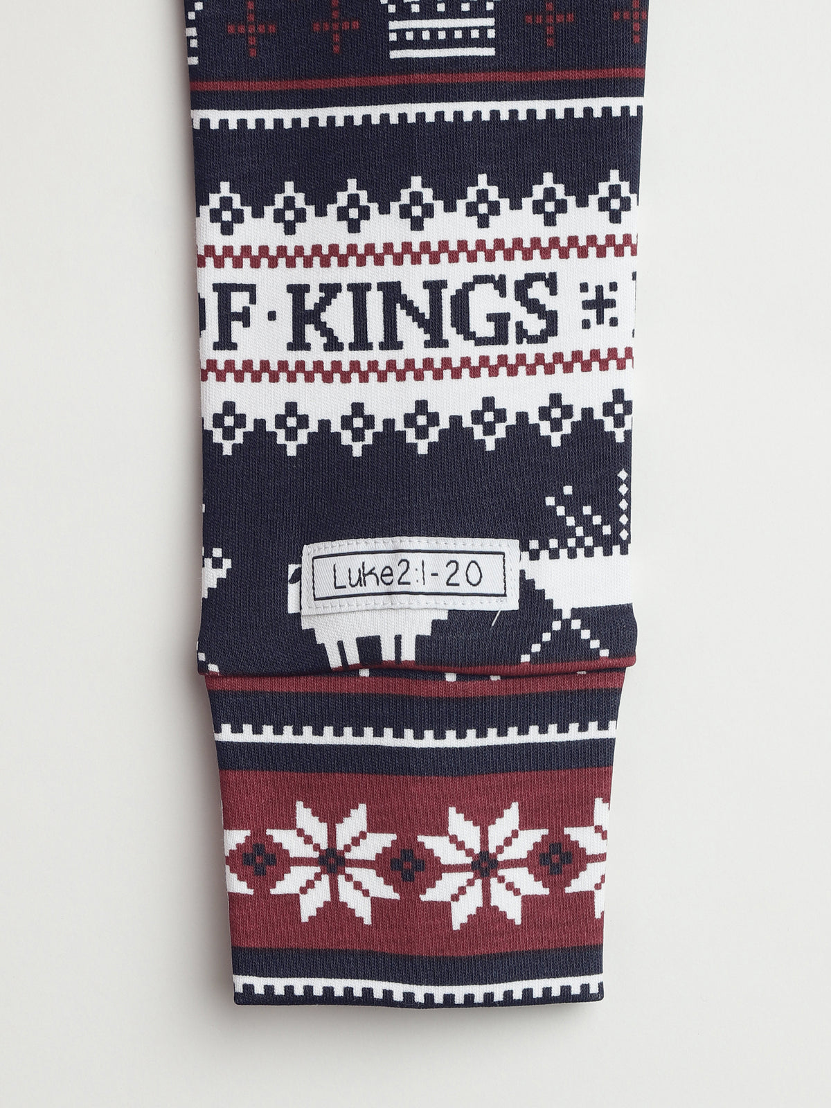 King of Kings Midnight Blue PJ Long Sleeve Set Cotton