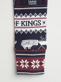 King of Kings Midnight Blue PJ Long Sleeve Set Cotton