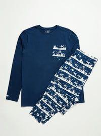 Starry Night Mens PJ Set Cotton
