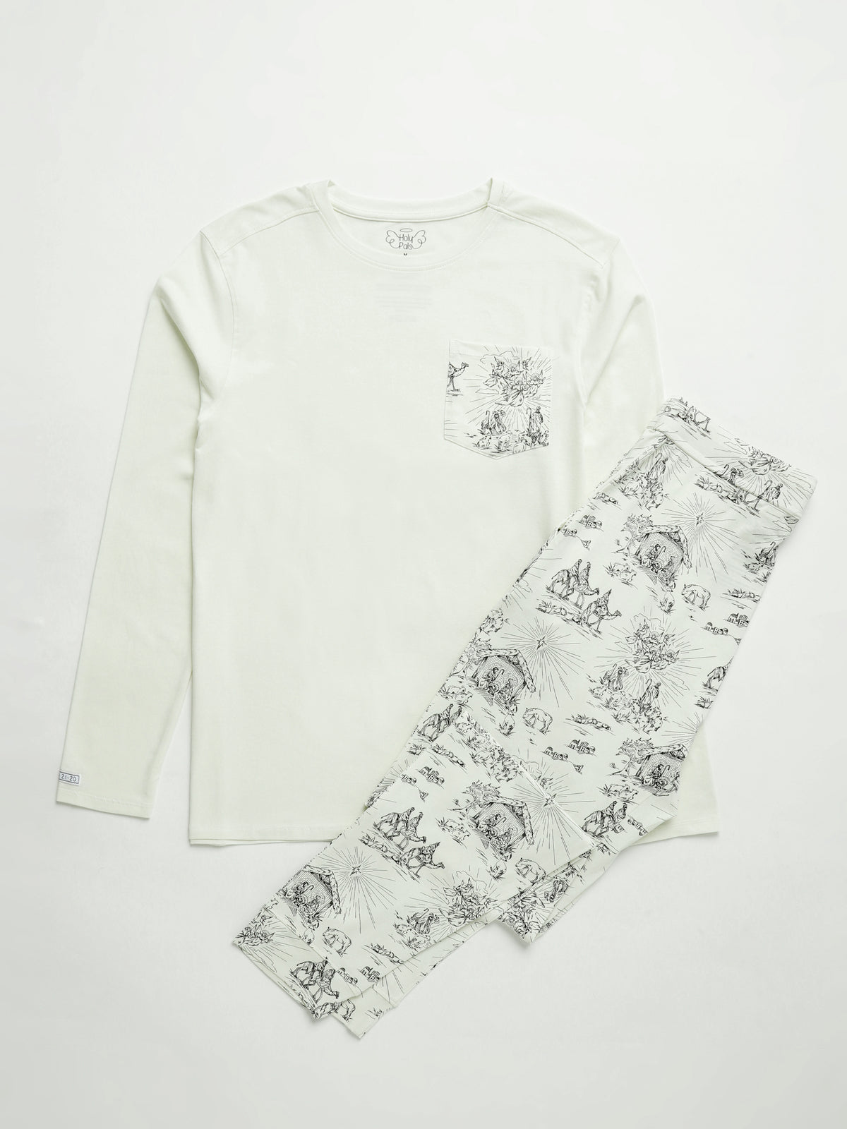 O Little Town of Bethlehem Mens PJ Set Cotton