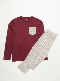 Prophecy Plaid Mens PJ Set Cotton