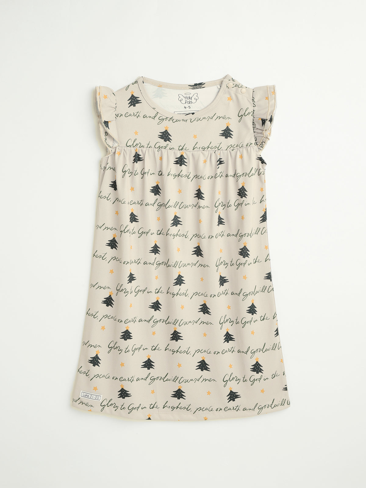 Glory to God Christmas PJ Girls Nightgown Polyester