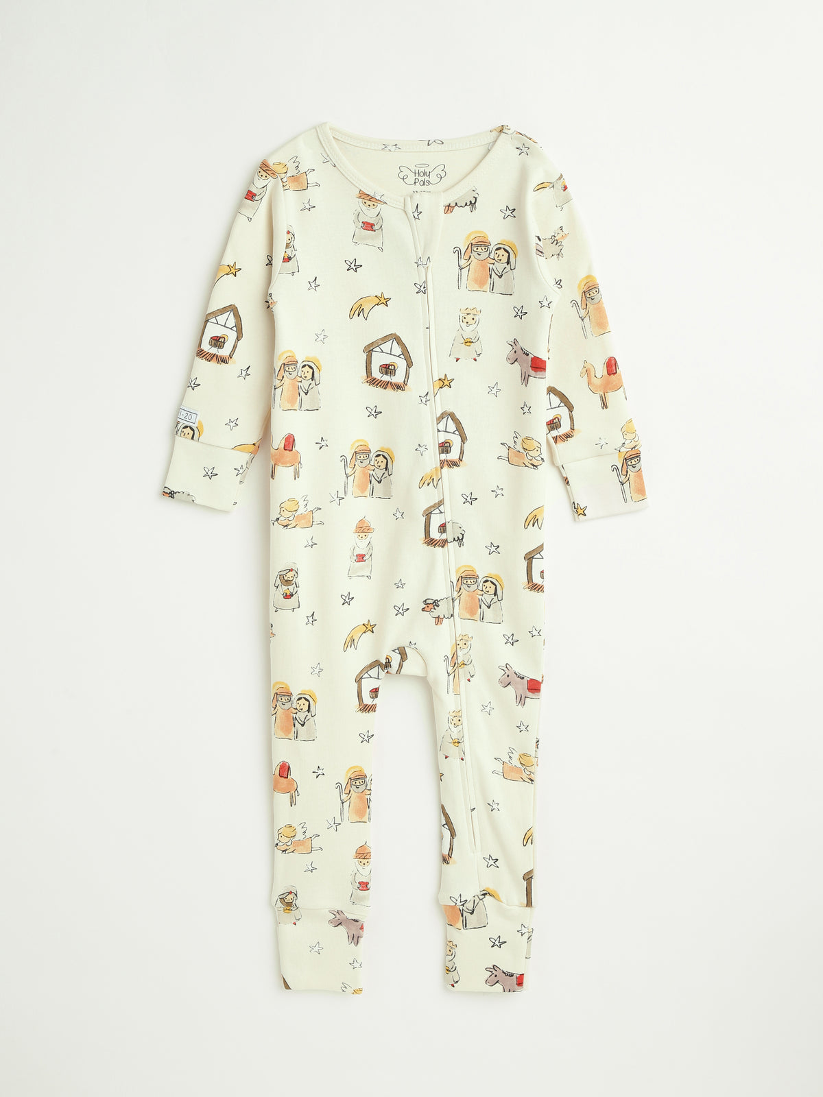Away in a Manger PJ Footless Onesie Cotton