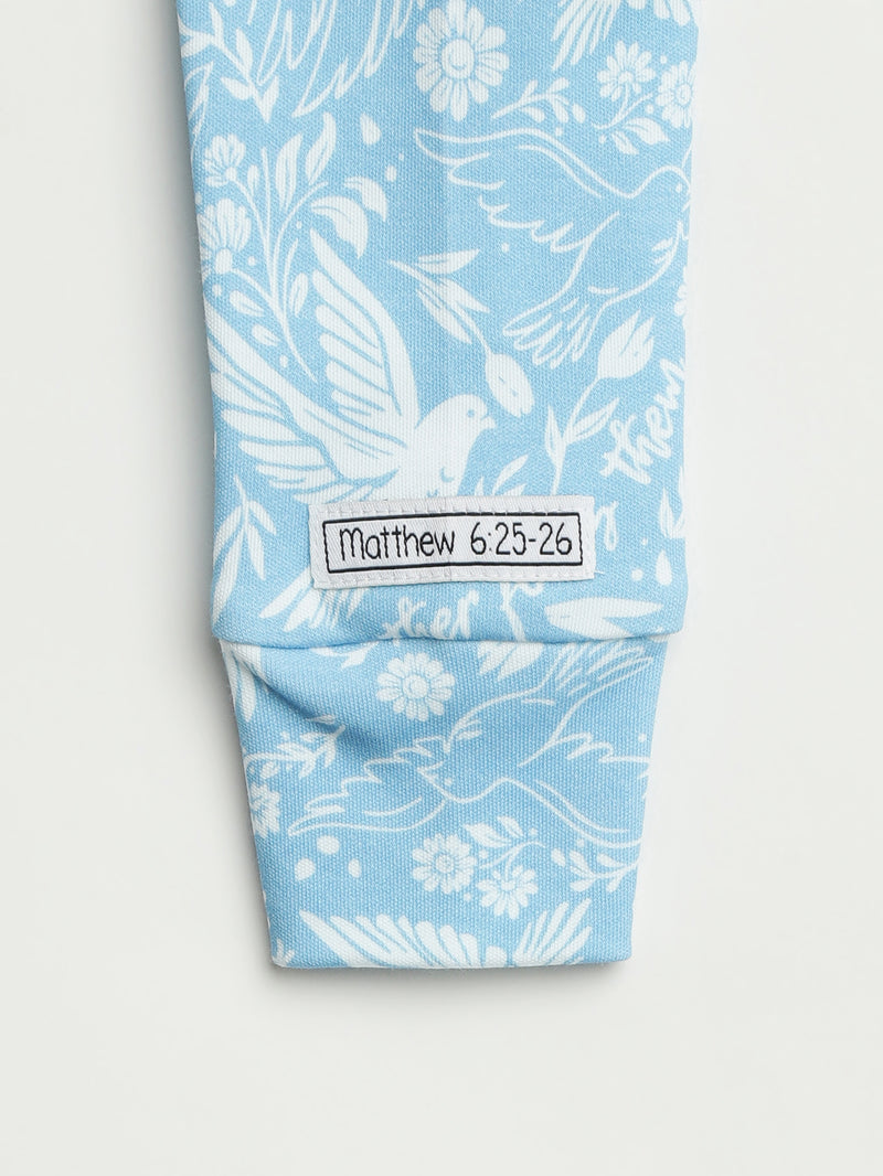 Birds of the Air Footless Onesie Cotton