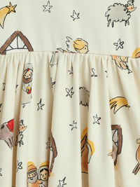 Away in a Manger Twirl Dress Cotton