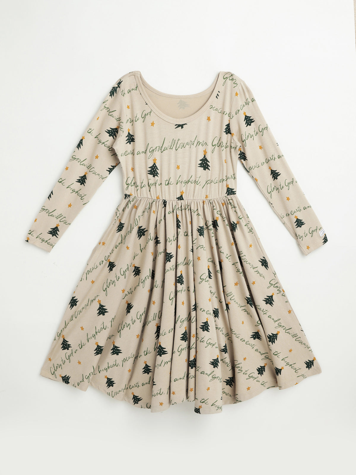 Glory to God Twirl Dress Bamboo