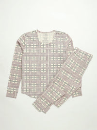 Prophecy Plaid Womens Jogger PJ Set Cotton