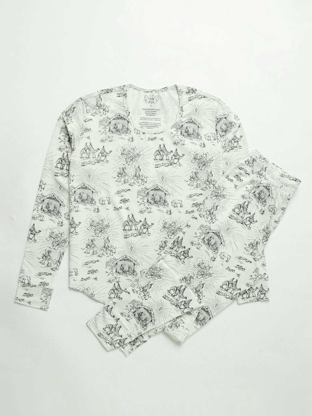 O Little Town of Bethlehem Womens Jogger PJ Set Cotton