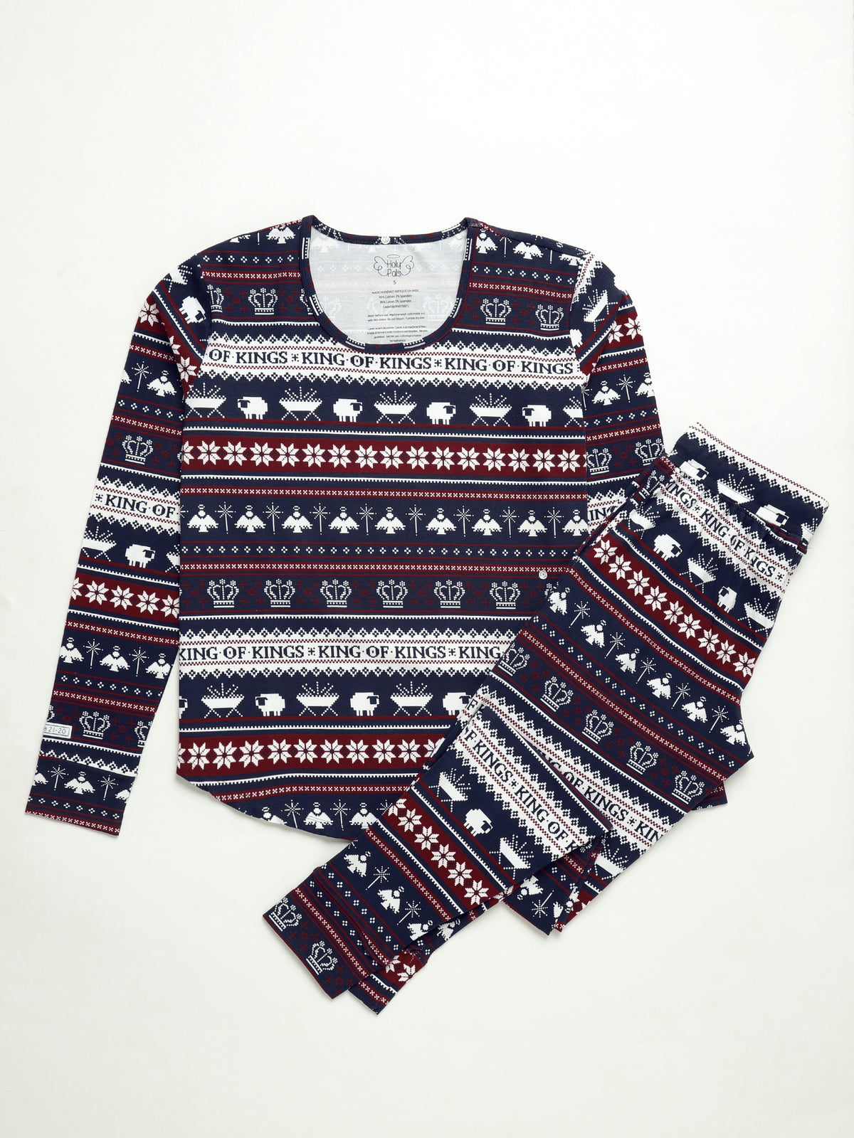 King of Kings Midnight Blue Womens Jogger PJ Set Cotton