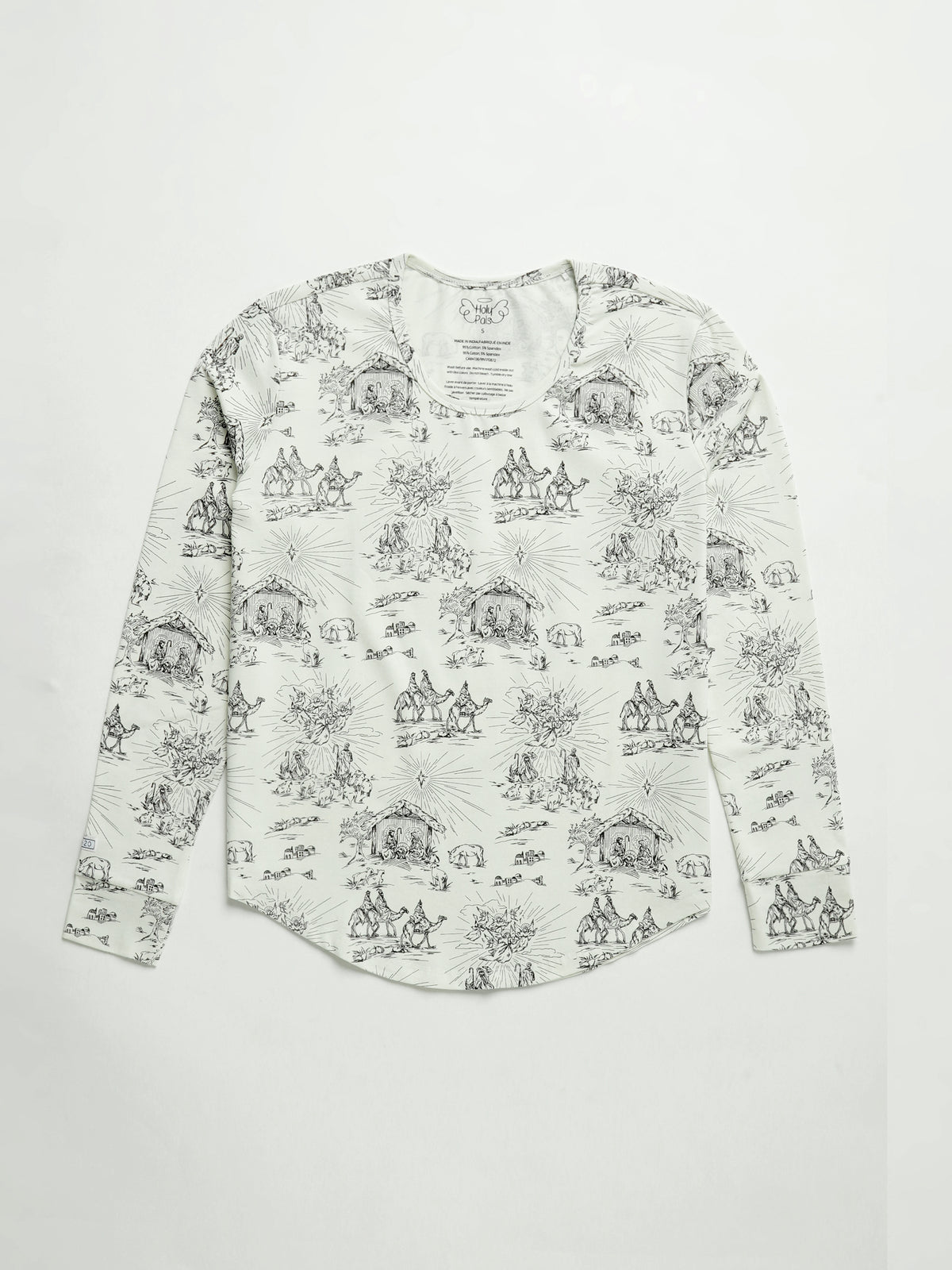 O Little Town of Bethlehem Womens Jogger PJ Set Cotton