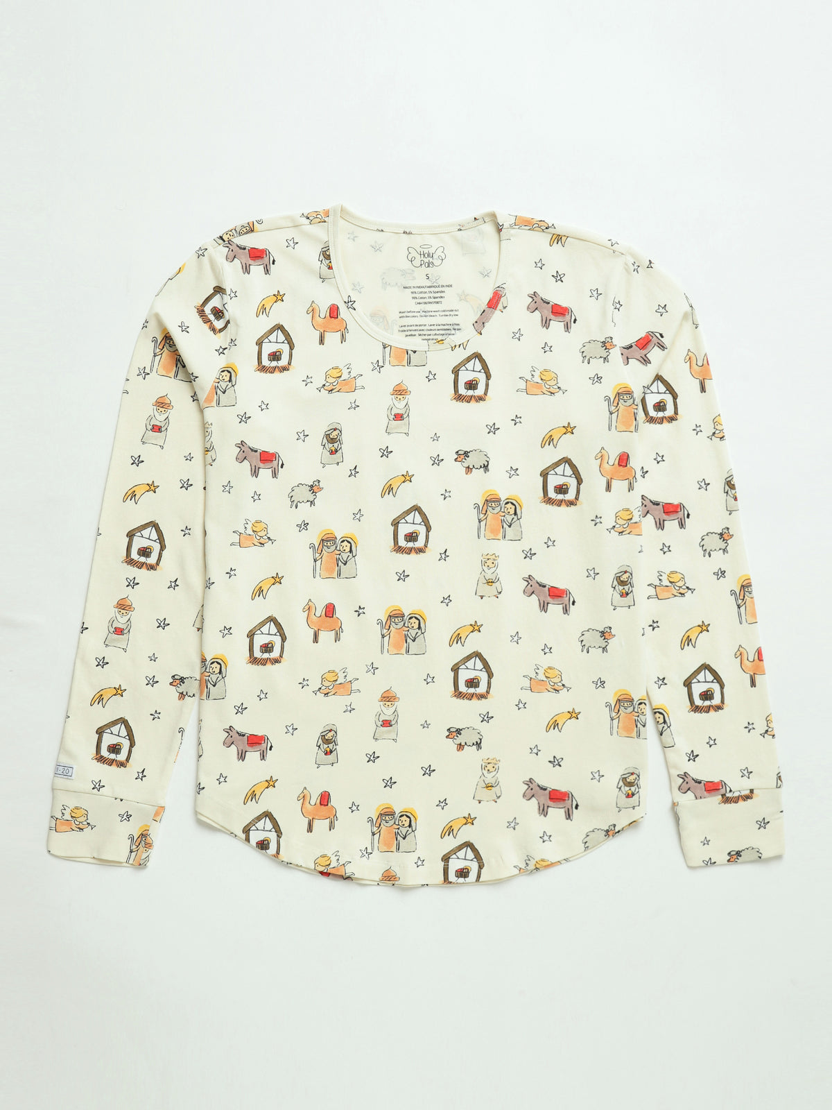 Away in a Manger Womens Jogger PJ Set Cotton