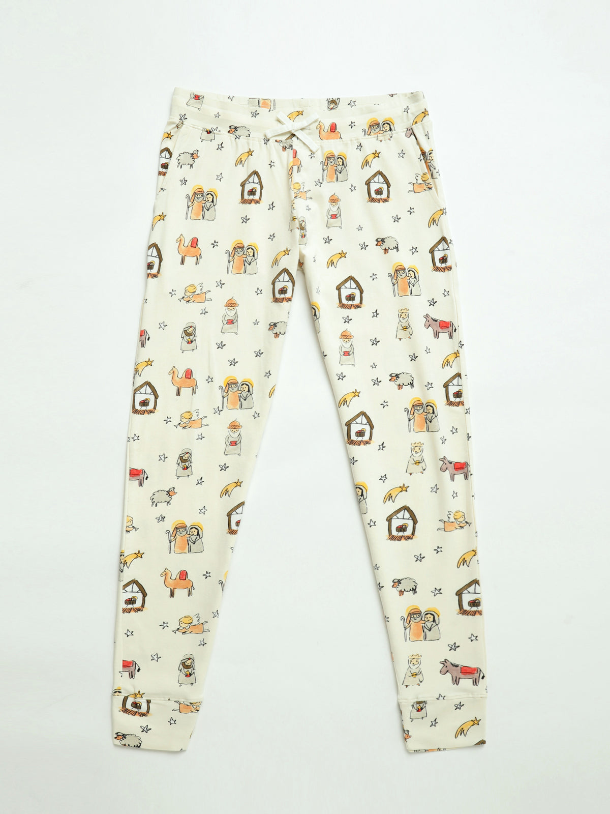 Away in a Manger Womens Jogger PJ Set Cotton