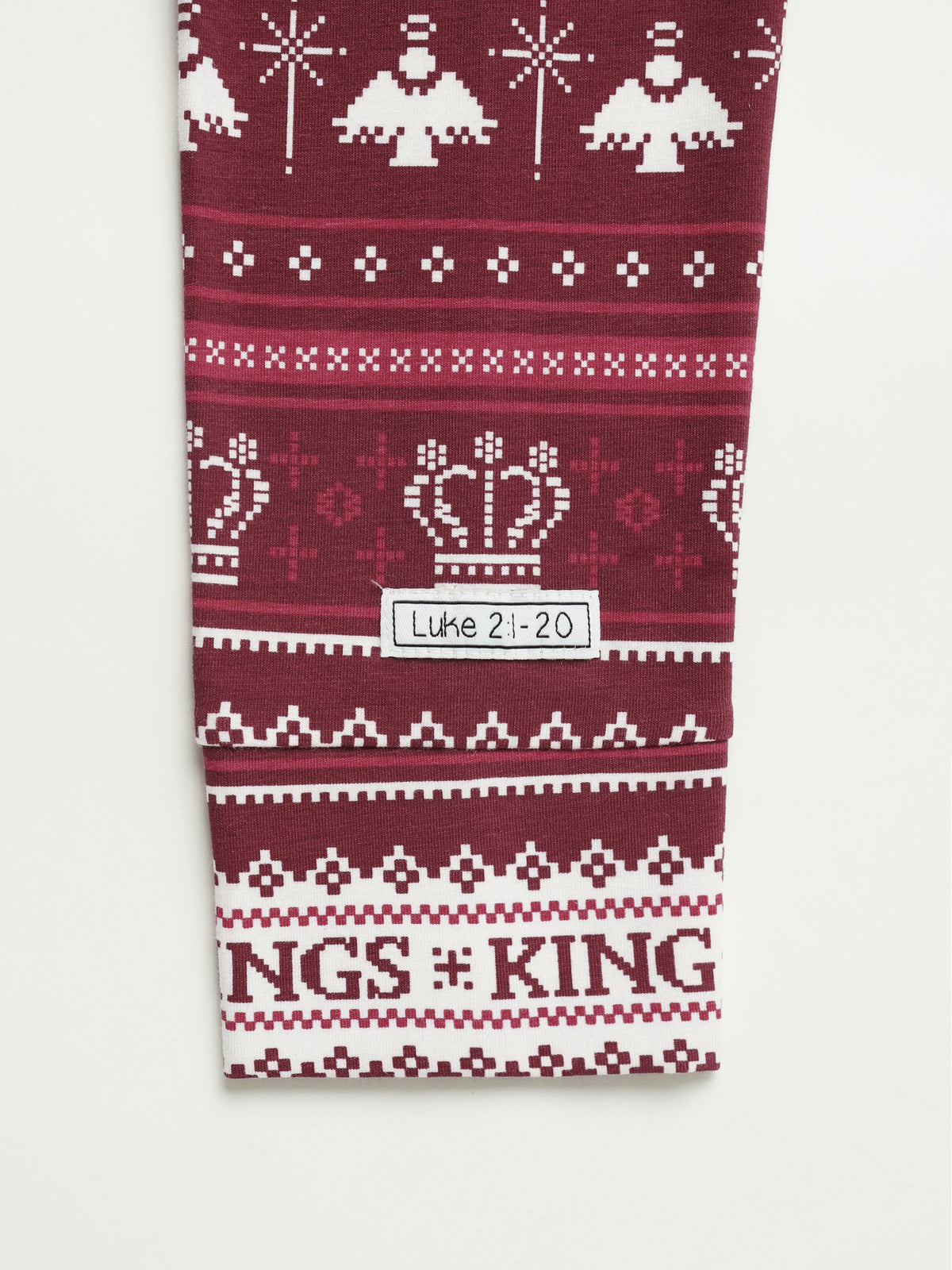 King of Kings Ruby Red Womens Jogger PJ Set Cotton