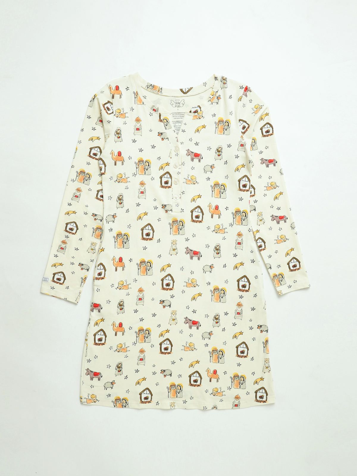 Away in a Manger Womens PJ Nightgown Cotton