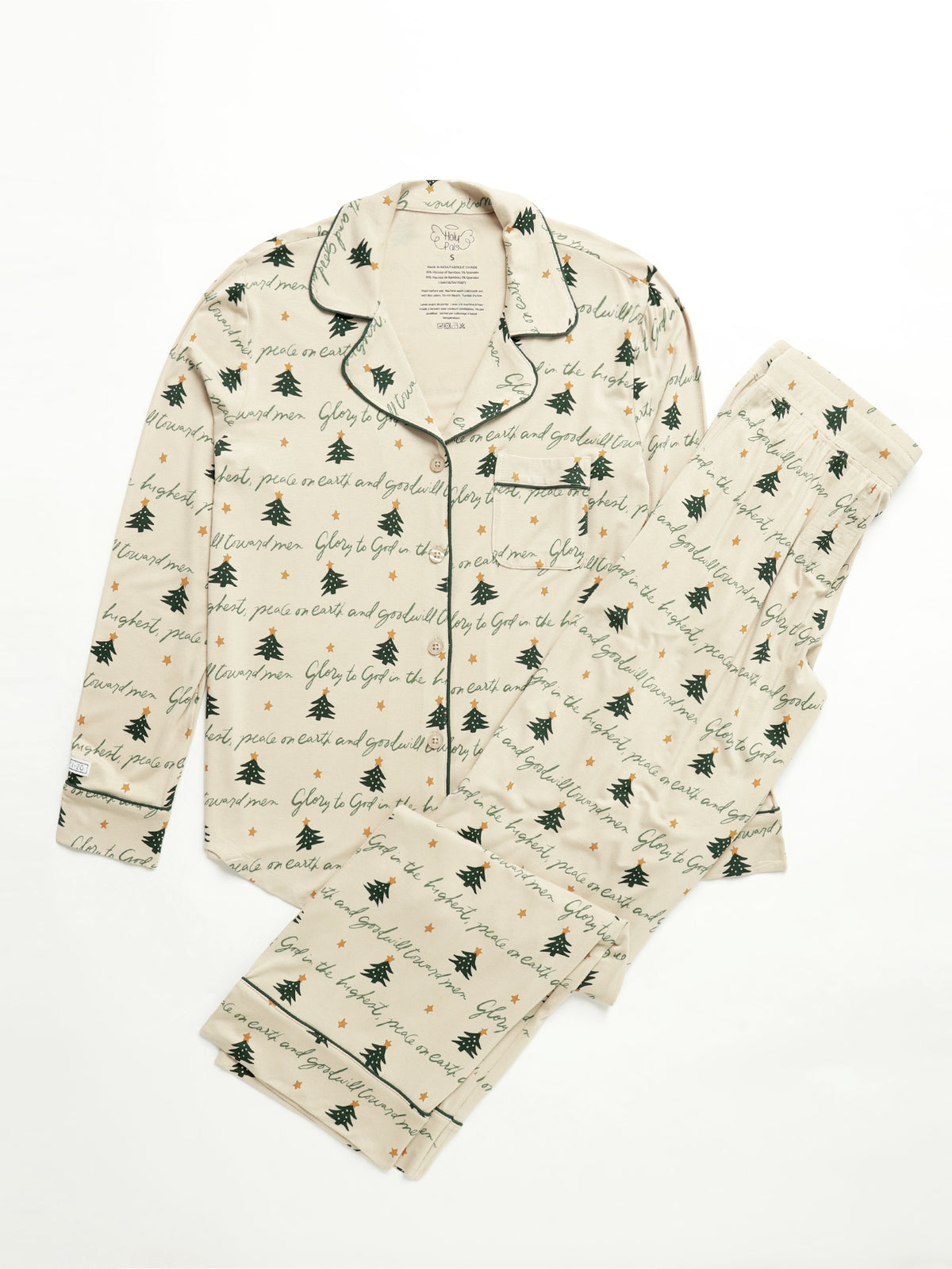 Glory to God Womens Notch Collar PJ Set Bamboo