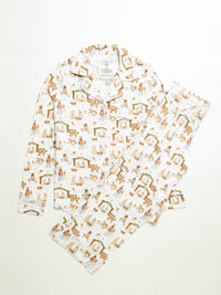 The First Noel Womens Notch Collar PJ Set Bamboo