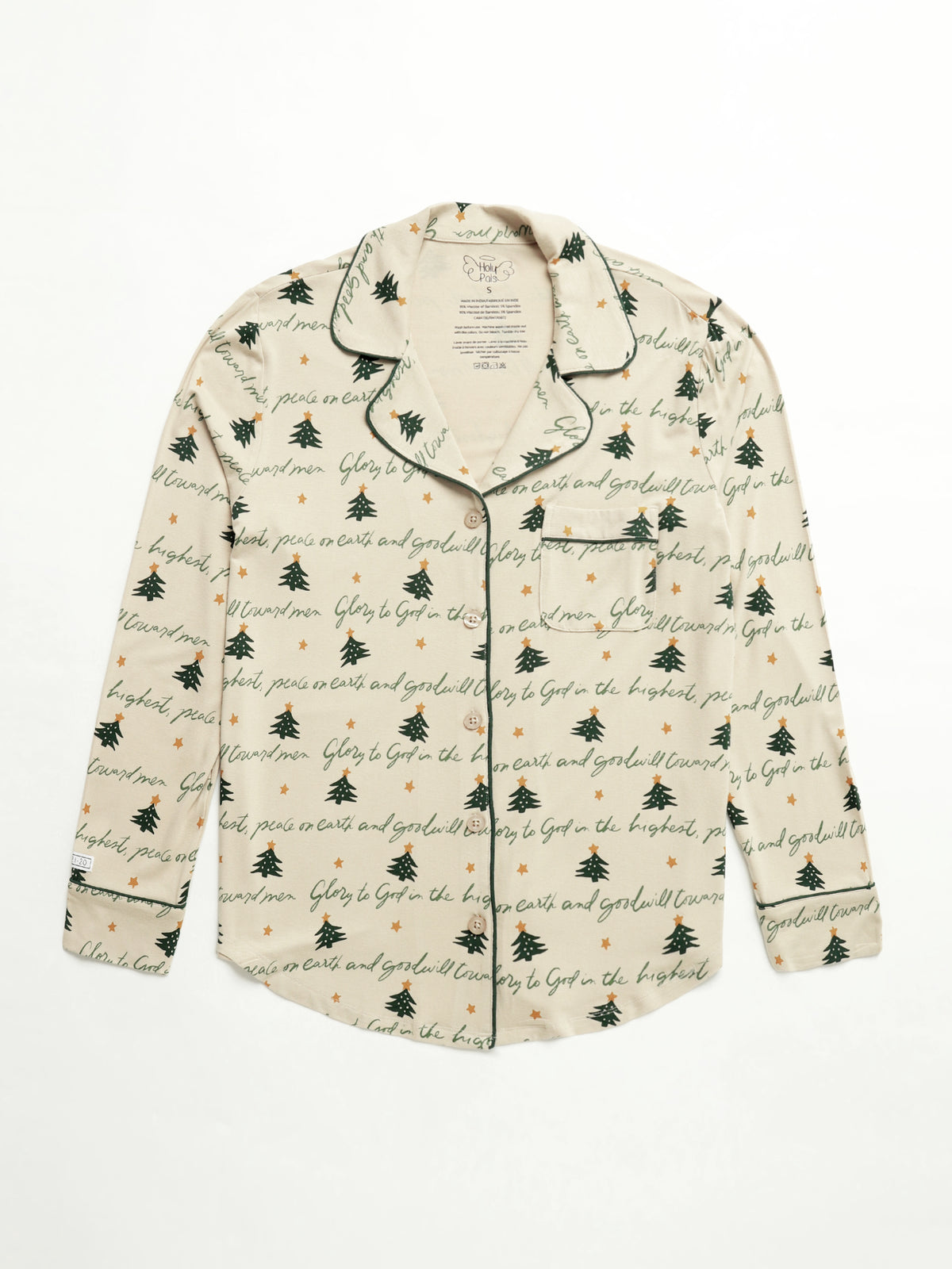 Glory to God Womens Notch Collar PJ Set Bamboo