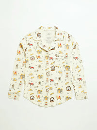 Away in a Manger Womens Notch Collar PJ Set Cotton