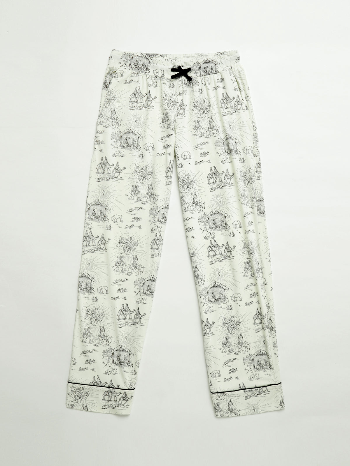 O Little Town of Bethlehem Womens Notch Collar PJ Set Cotton