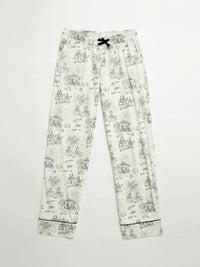 O Little Town of Bethlehem Womens Notch Collar PJ Set Cotton