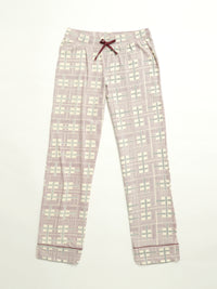 Prophecy Plaid Womens Notch Collar PJ Set Cotton